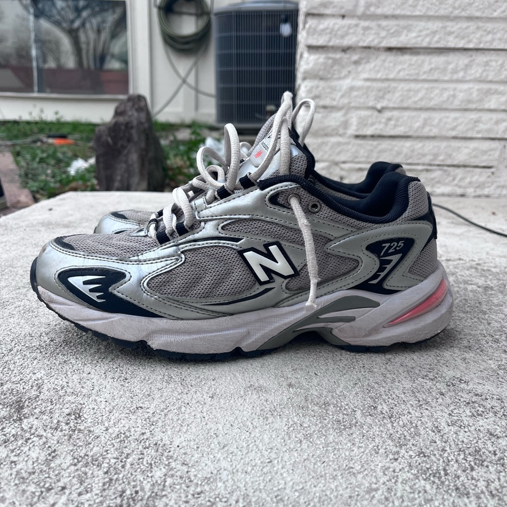 Stylish Silver and Black Sneakers